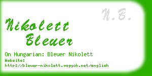 nikolett bleuer business card